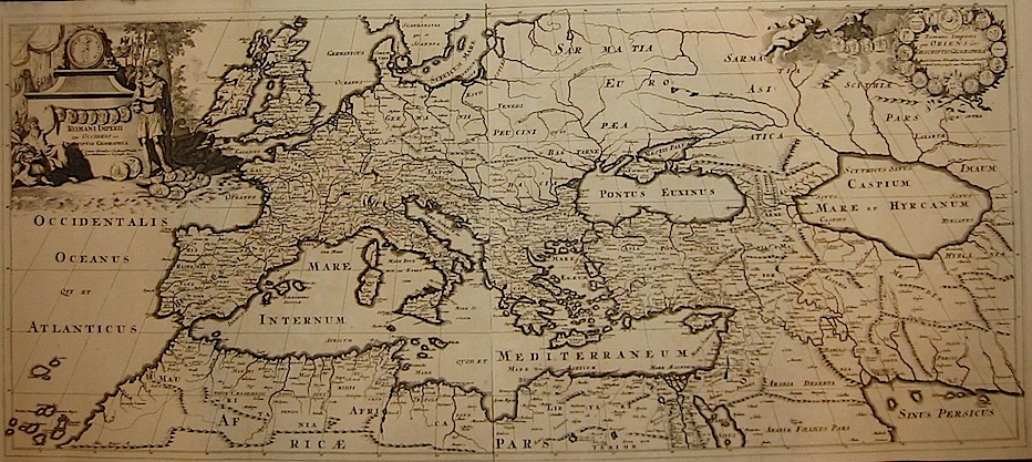 Sanson Nicolas (1600-1667) Romani Imperii qua Occidens est descriptio geographica (Romani Imperii qua Oriens...) 1696 Leida 